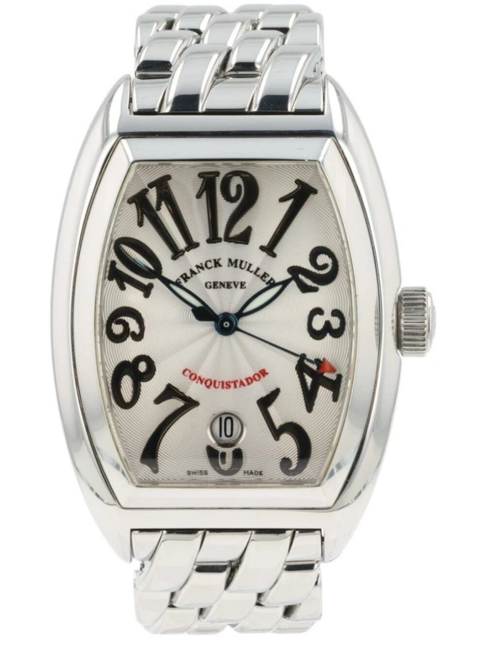 Franck Muller Conquistador Silver Dial Stainless Steel 35mm Automatic Mens 8002C